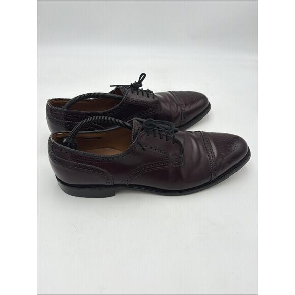 ALLEN EDMONDS Mens Dress Shoes Black Cherry Burgundy Leather Oxfords Size 11.5 R main image 11